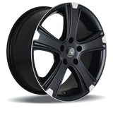 A1 Wheels Riva - matt black, lip matt polished